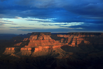 Image showing Lovely Sunrise in on the South RIm of the Grand Canyon Arizona U