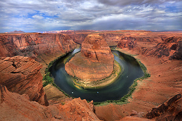 Image showing Horse Shoe Bend of the Grand Canyon Arizona USA Colorado River