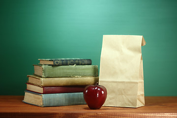 Image showing Green Back to School Themed Background Image