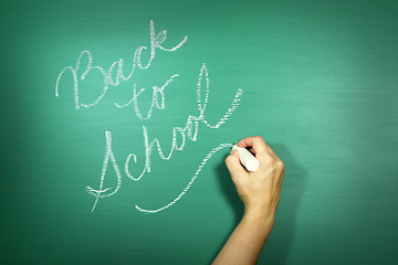 Image showing Green Back to School Themed Background Image