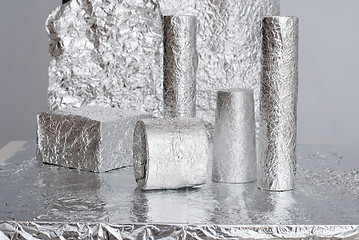 Image showing aluminium foil figures