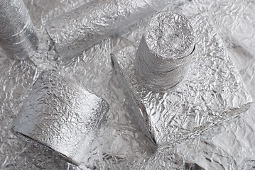 Image showing aluminium foil figures