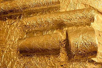 Image showing Gold foil figures