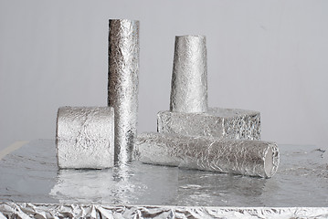 Image showing aluminium foil figures