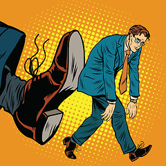 Image showing Businessman dismissal pop art