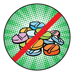 Image showing Stop doping sign icon