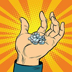 Image showing Medical pills in hand