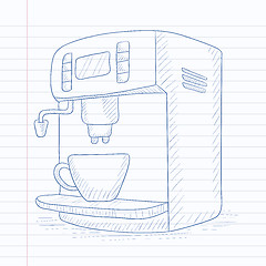 Image showing Coffee maker with cup.
