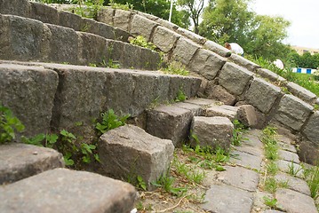 Image showing Ancient stone stairs