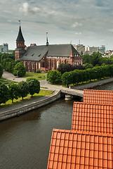 Image showing View on Cathedral from lighthouse. Kaliningrad