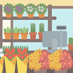 Image showing Background of flower shop.