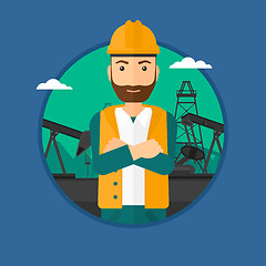 Image showing Cnfident oil worker.