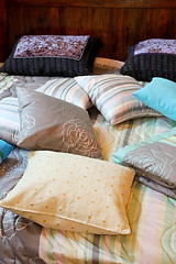 Image showing Pillows on bed