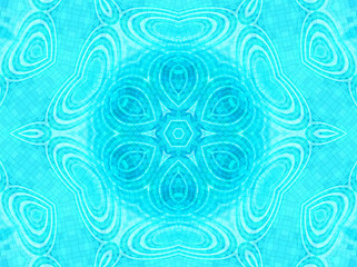 Image showing Blue tile background with concentric water ripples pattern