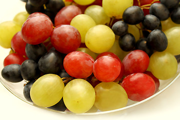 Image showing Closeup of tasty ripe grapes 