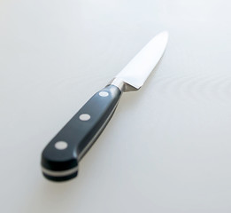 Image showing Cutting board and kitchen knife