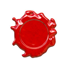 Image showing red wax seal