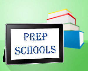 Image showing Prep Schools Shows Tablets Educating And Paying