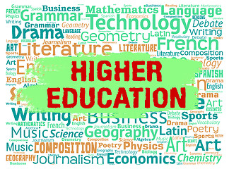 Image showing Higher Education Means Tertiary School And Educated