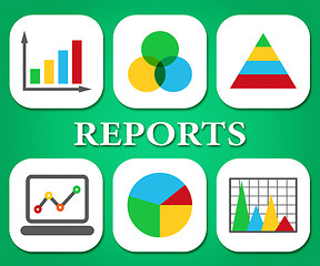 Image showing Reports Charts Shows Business Graph And Data