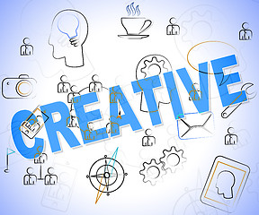 Image showing Creative Word Means Designing Designs And Ideas