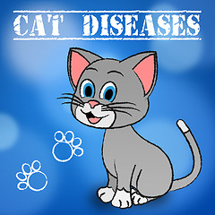 Image showing Cat Diseases Indicates Felines And Puss Illness