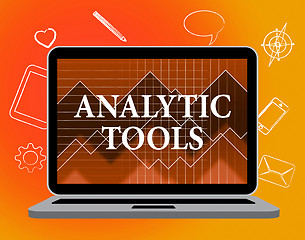 Image showing Analytic Tools Represents Web Site And Application