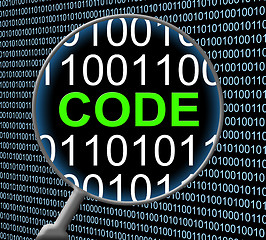 Image showing Data Code Represents Monitor Digital And Protected