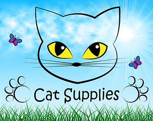 Image showing Cat Supplies Means Pedigree Cats And Goods