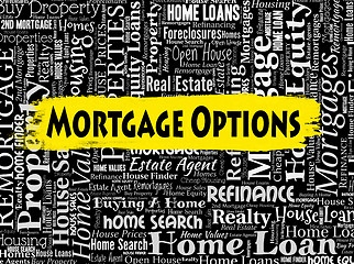 Image showing Mortgage Options Shows Real Estate And Borrow