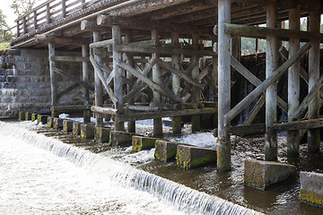 Image showing old wooden bridge  