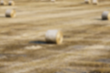 Image showing stack of straw in the field  