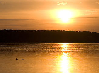 Image showing red sunset