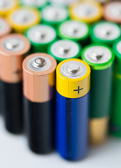 Image showing close up of alkaline batteries