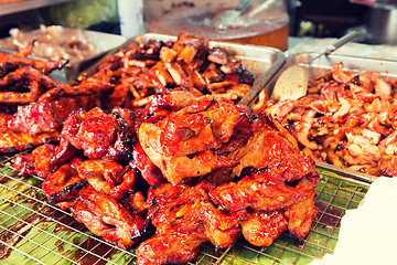 Image showing meat grill at street market