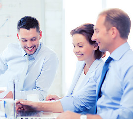 Image showing business team having meeting in office