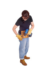 Image showing Construction worker woman.