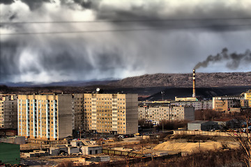 Image showing Bad ecology. Uncomfortable cities of polar region