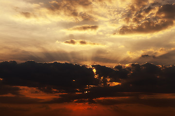 Image showing the sky during sunset  