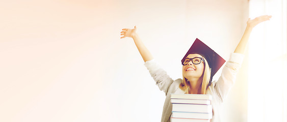 Image showing happy student in graduation cap