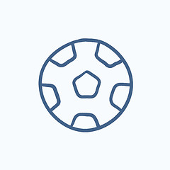 Image showing Soccer ball sketch icon.
