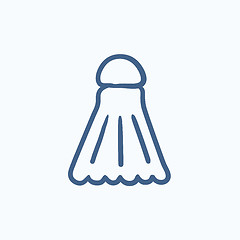 Image showing Shuttlecock sketch icon.