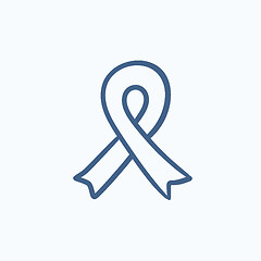 Image showing Ribbon sketch icon.