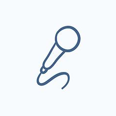 Image showing Microphone sketch icon.