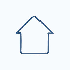 Image showing House sketch icon.