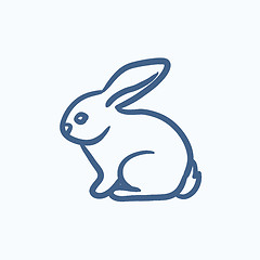 Image showing Rabbit sketch icon.