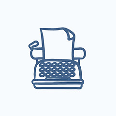 Image showing Typewriter sketch icon.