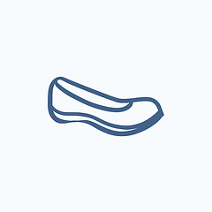 Image showing Female shoe sketch icon.