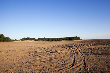 Image showing plowed agricultural field 