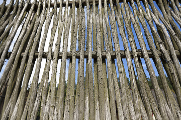 Image showing fence of twigs 